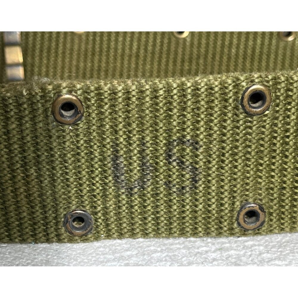 Vtg US Military Belt OD Green Gear Weapon Combat Uniform Militaria Surplus - Picture 6 of 6